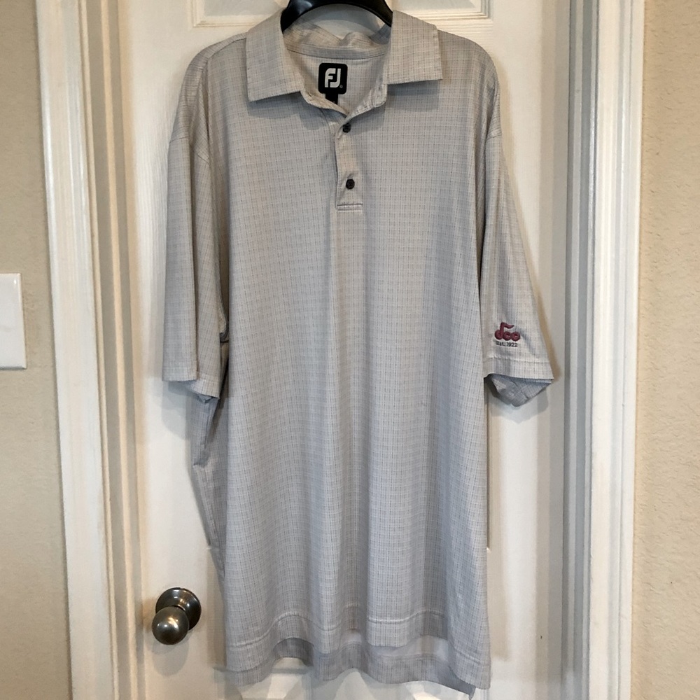 FootJoy Gray Golf Polo Shirt Dallas Country Club